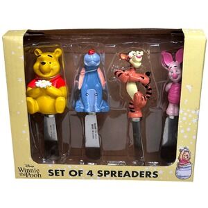 Disney Winnie the Pooh Set of 4 Stainless Steel Spreaders Eeyore Tigger Piglet